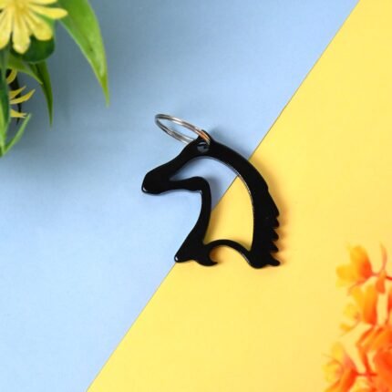 Metal Face Shaped Keychain Stylish Unique Accessory for Horse Lovers (1 Pc)