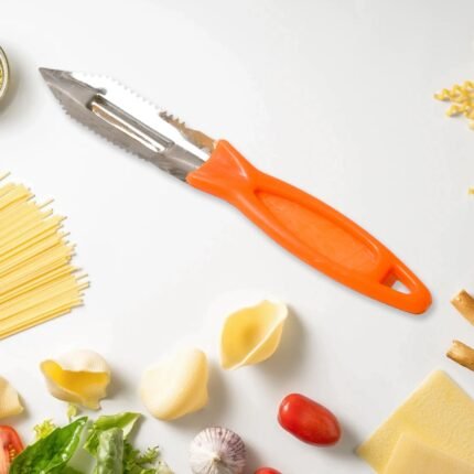 3in1 Multipurpose Stainless Steel Classic Kitchen Knife Set of for Fruits and Vegetable Chopping Cutting Peeling, Kitchen Knife Vegetable Peeler Plain Knife