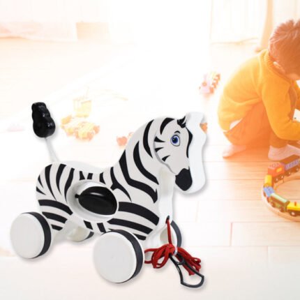 Zebra Pull Along Toy Baby Early Walking Pull Toy Rope Toy for Babies Walking Toy
