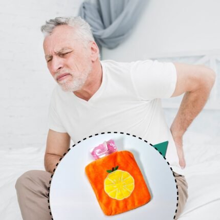 Small Hot Water Bag with Cover for Pain Relief, Neck, Shoulder Pain and Hand, Feet Warmer, Menstrual Cramps.