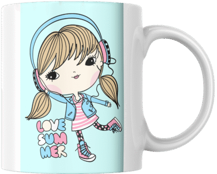 Printed Ceramic Mug | Coffee Mug | Tea Mug | Milk Mug | Designer Mug | 330 ml, Microwave & Dishwasher Safe | Mug for Kids | Mug for Friend, Birthday Gift