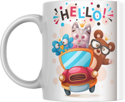 Printed Ceramic Mug | Coffee Mug | Tea Mug | Milk Mug | Designer Mug | 330 ml, Microwave & Dishwasher Safe | Mug for Kids | Mug for Friend, Birthday Gift