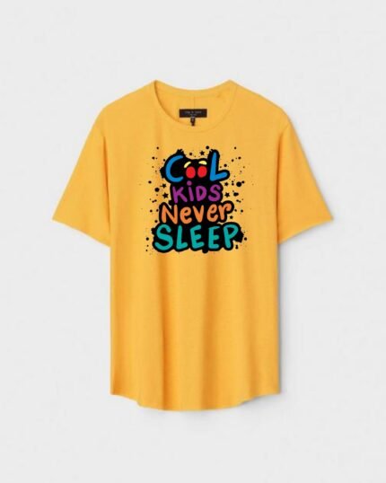 Unisex Designer Premium Quality Printed T-Shirt For Boys And Girls :: Cloth type : Cotton - Colour :: Yellow